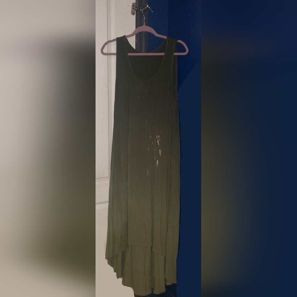 Torrid Sleeveless Olive Green Maxi Dress